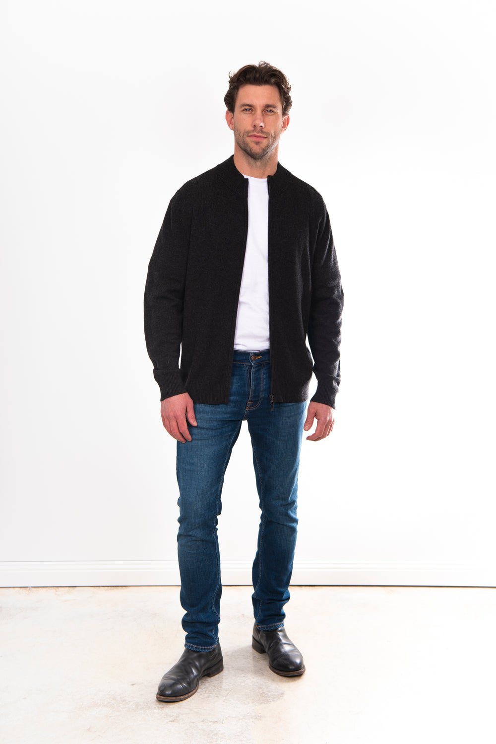 Bridge & Lord - Mens Essential Zip Up Cardigan BL5514