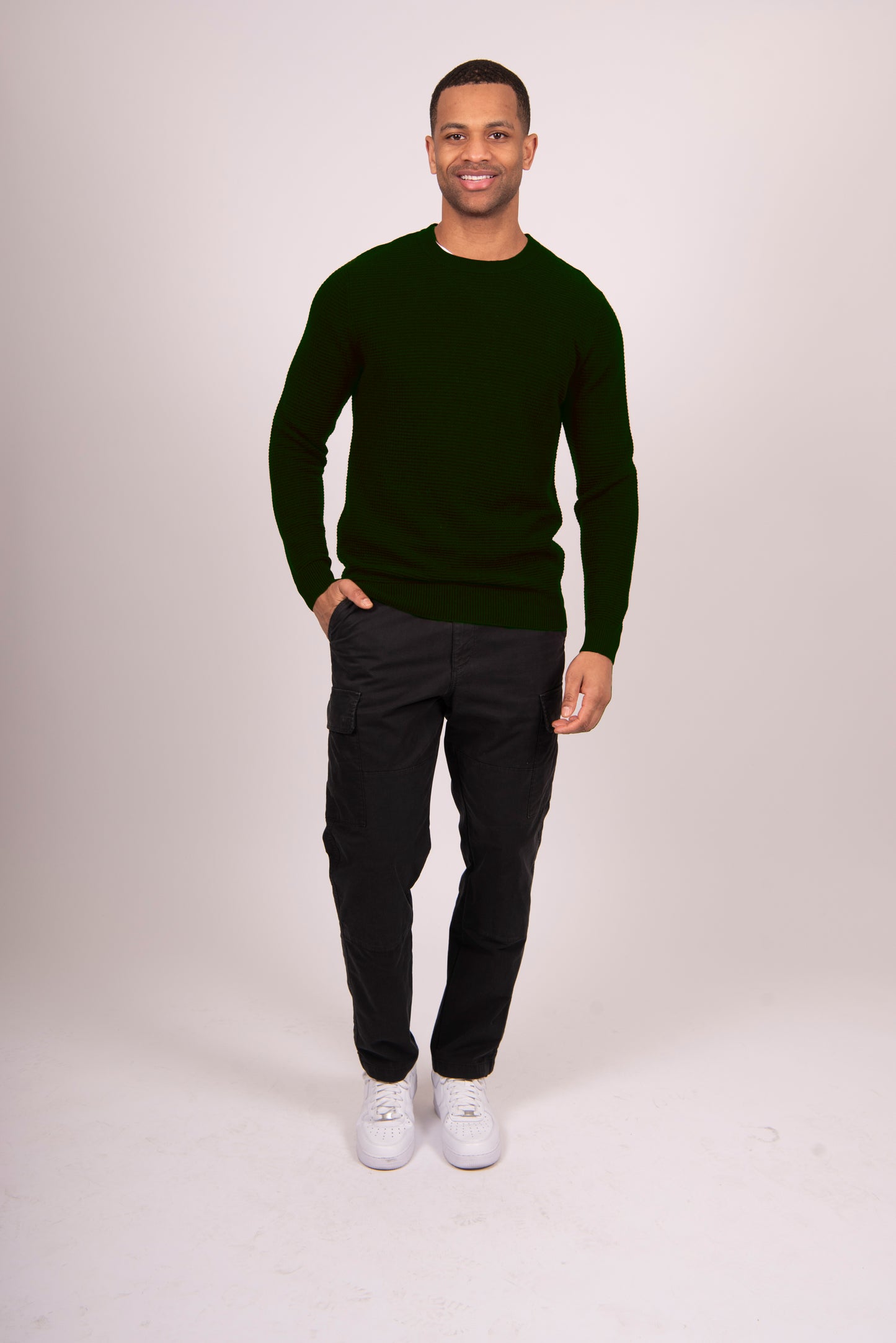 Bridge & Lord - Mens Waffle Sweater with Set in Sleeve BL5502