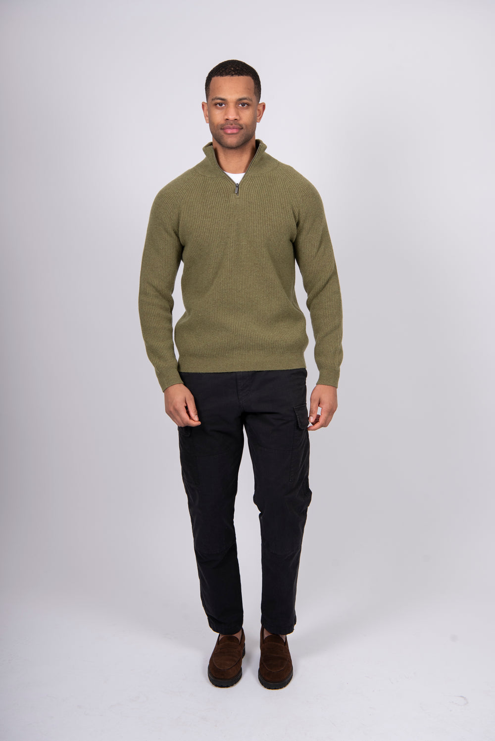 Bridge & Lord - Mens Ribbed 1/4 Zipper BL5544