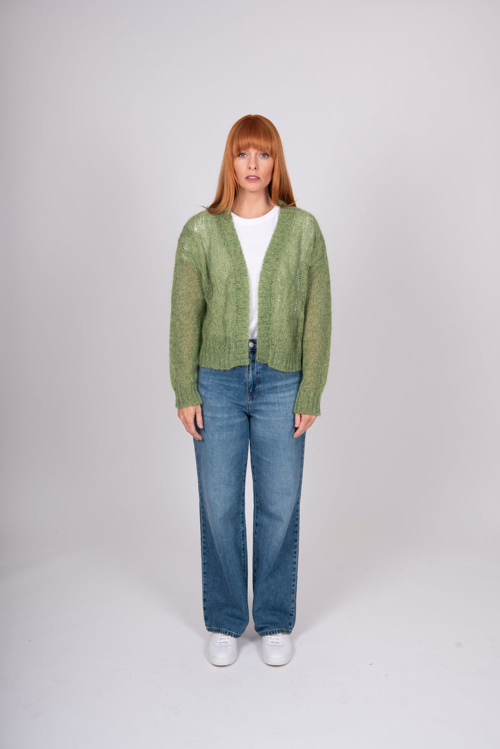Bridge & Lord - Mohair Cable Boxy Cardi BL5623