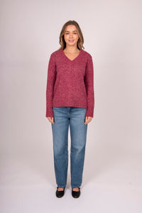 Bella - Cross-Over Vee Colour Block Pullover FB5405