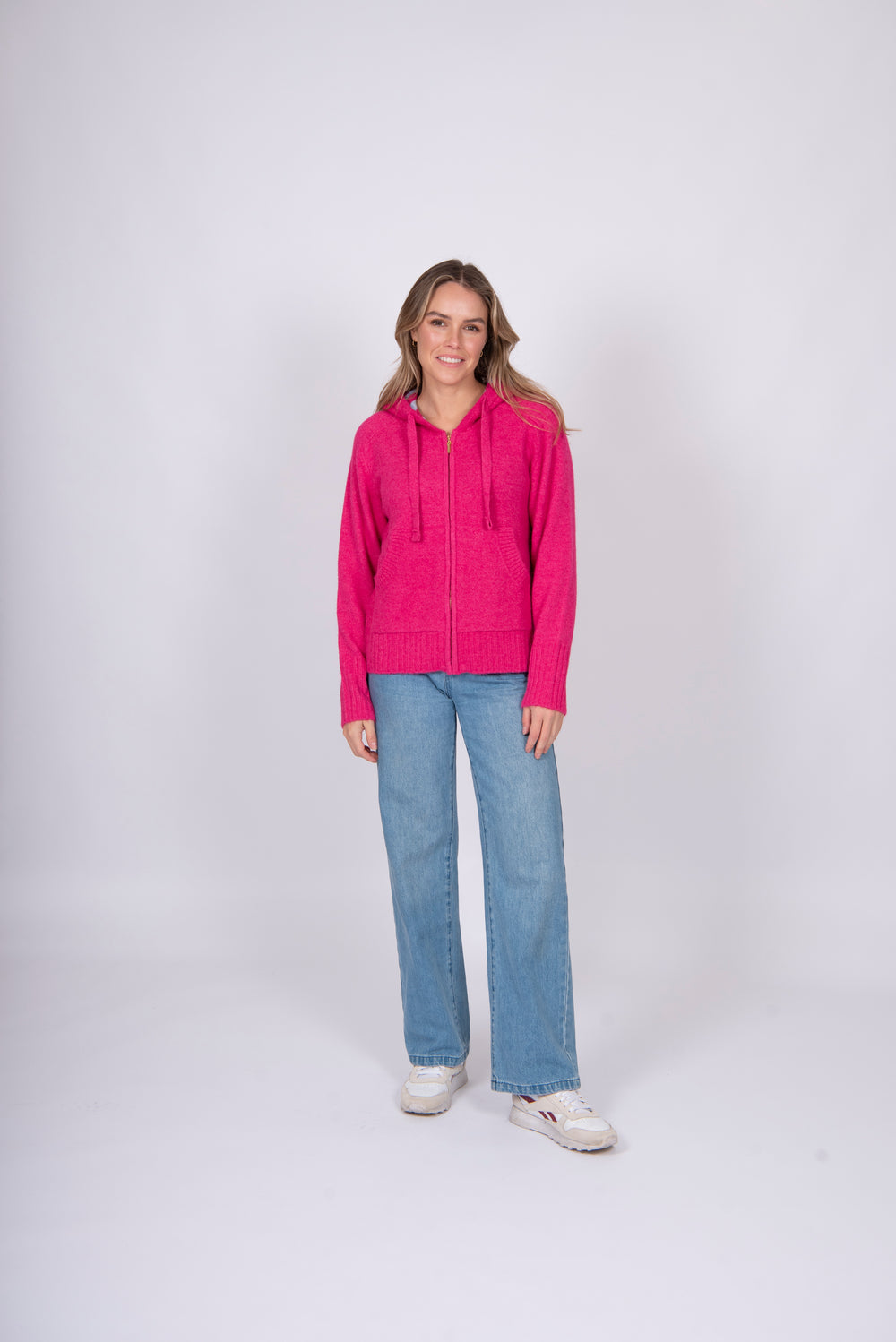 Fields - Zip Front Hoodie With Stripe Trim FK5021