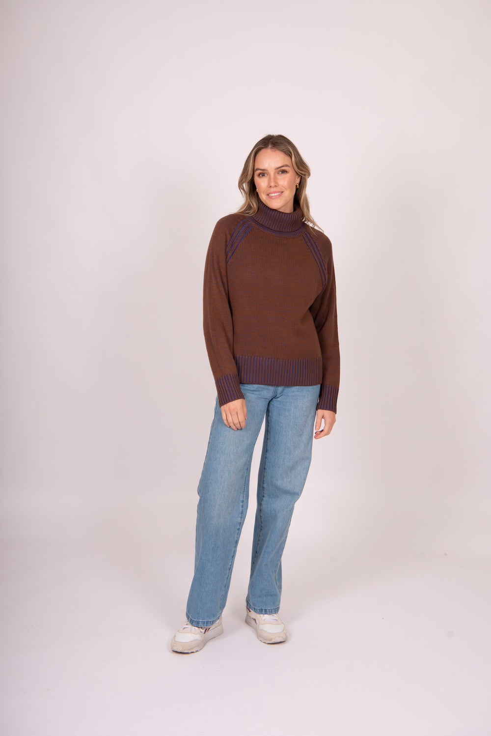 Fields - Roll Neck 2 Tone Pullover FK5035