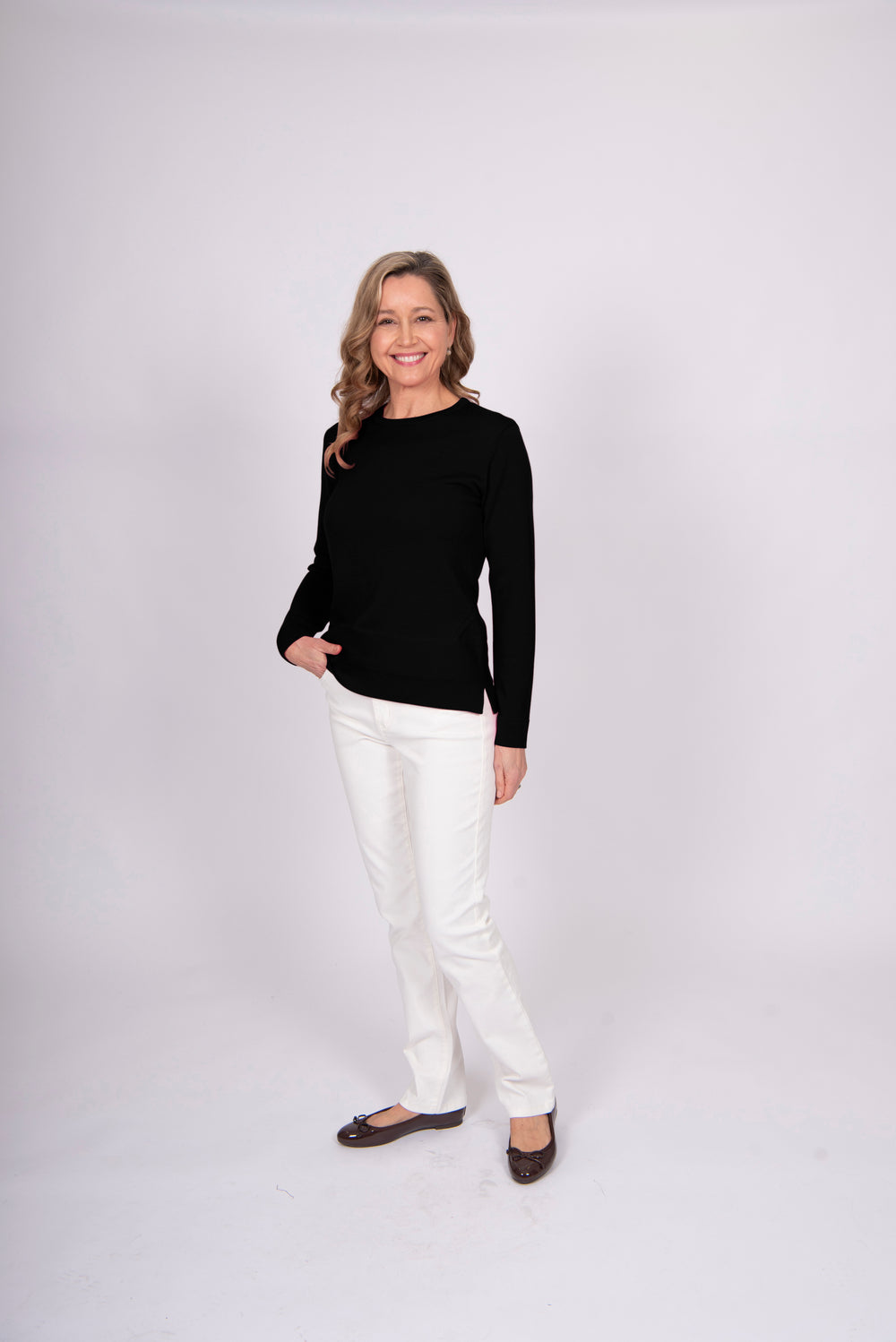 Bella - Essential Crew Neck Pullover with Panel NB5711