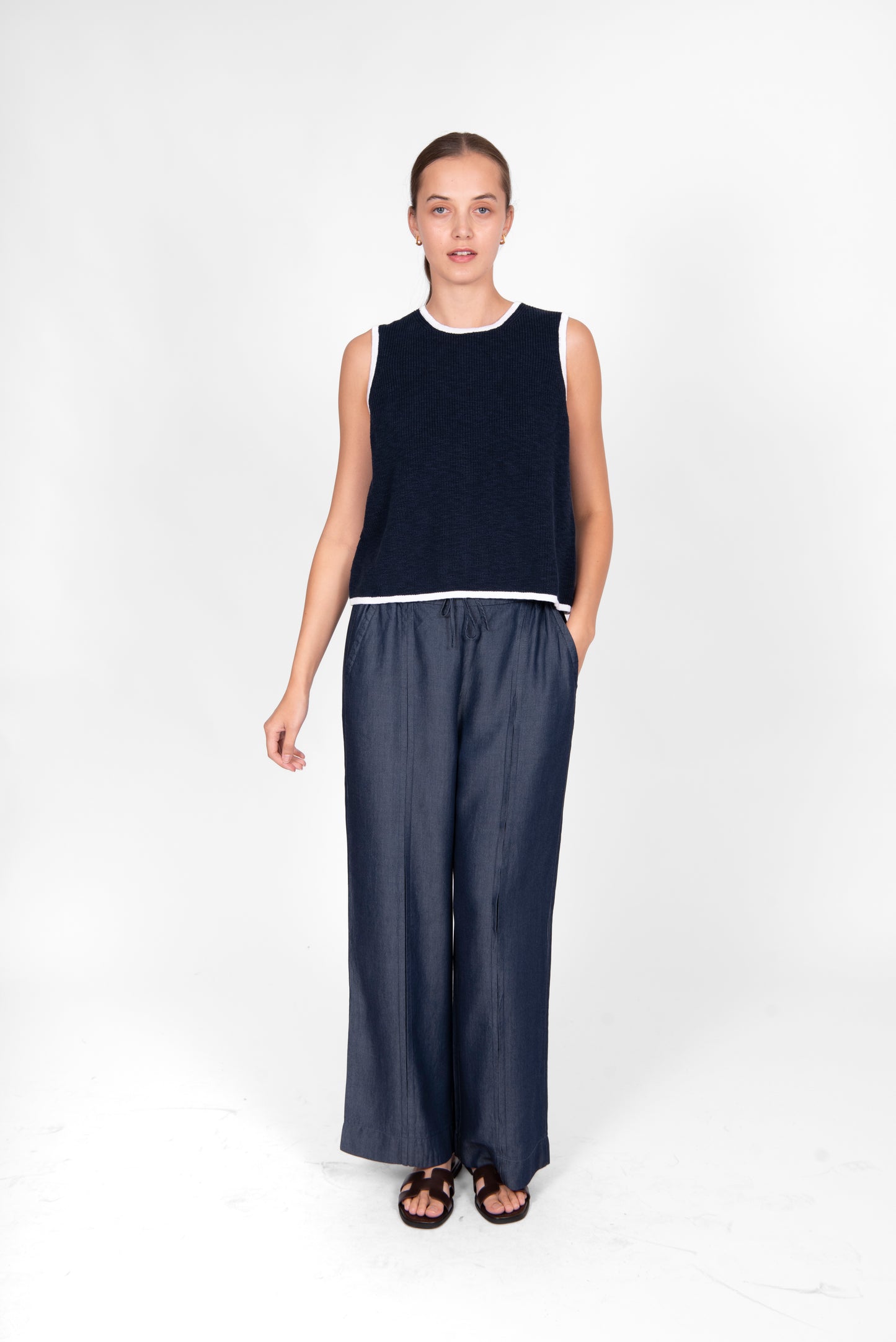 Navy / White