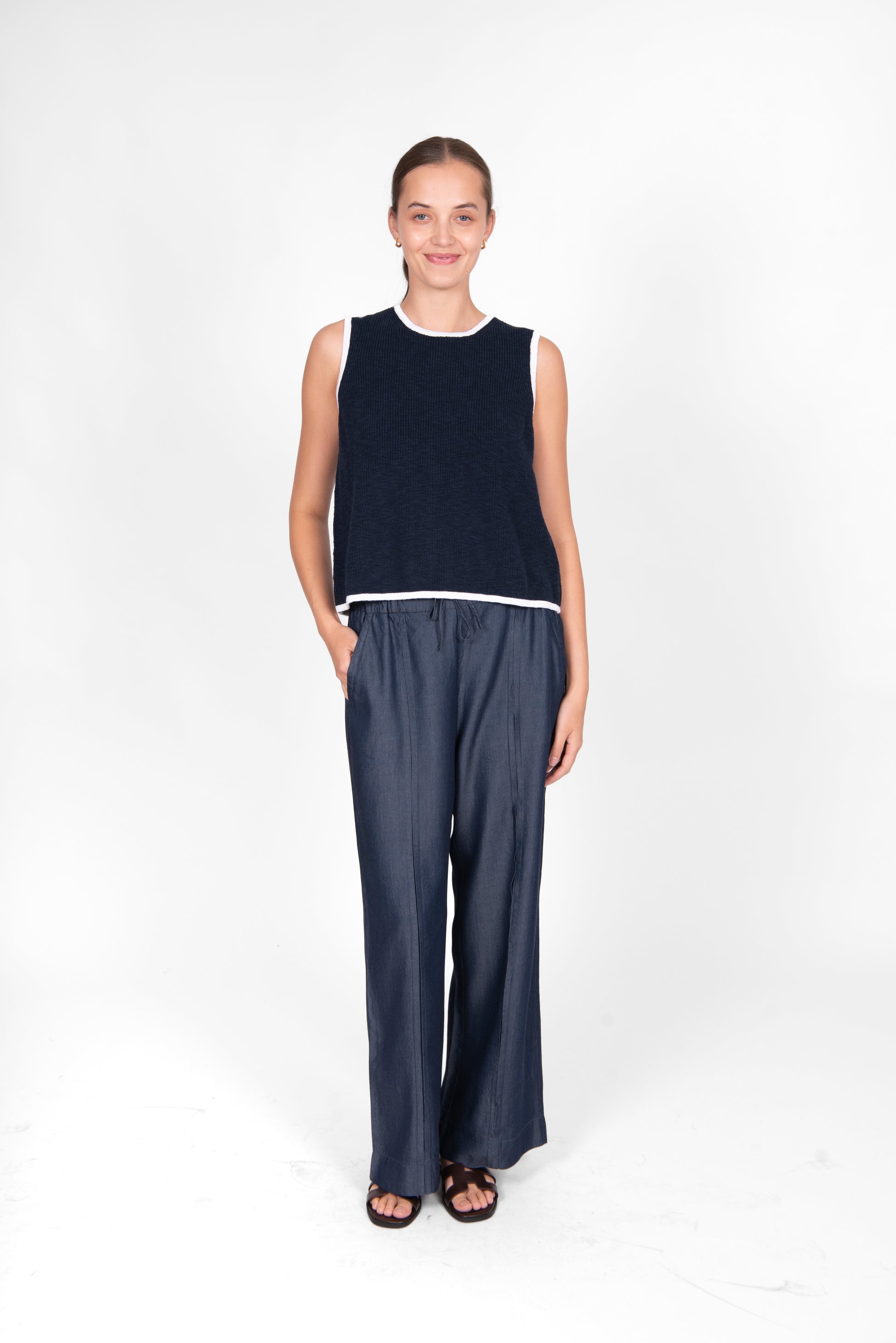 Navy / White