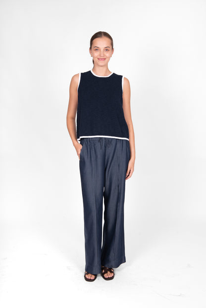 Navy / White