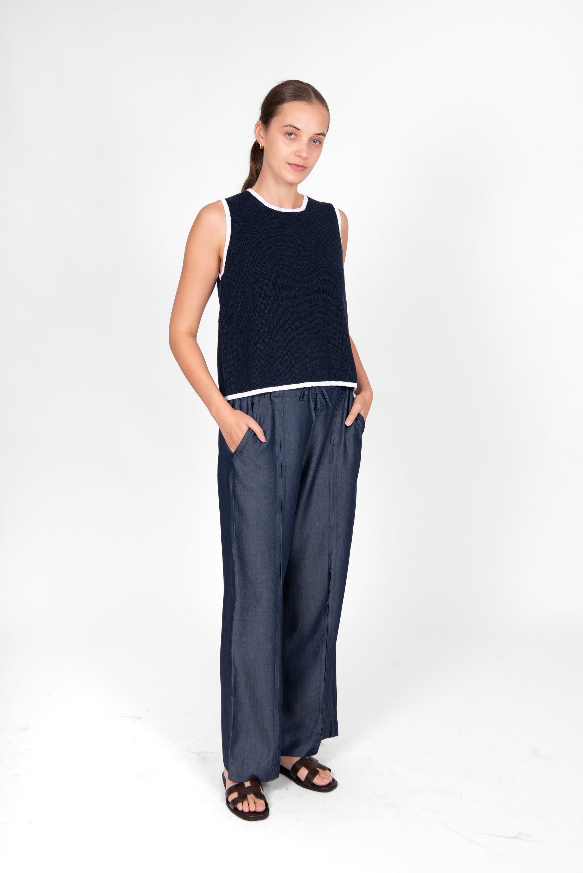 Navy / White