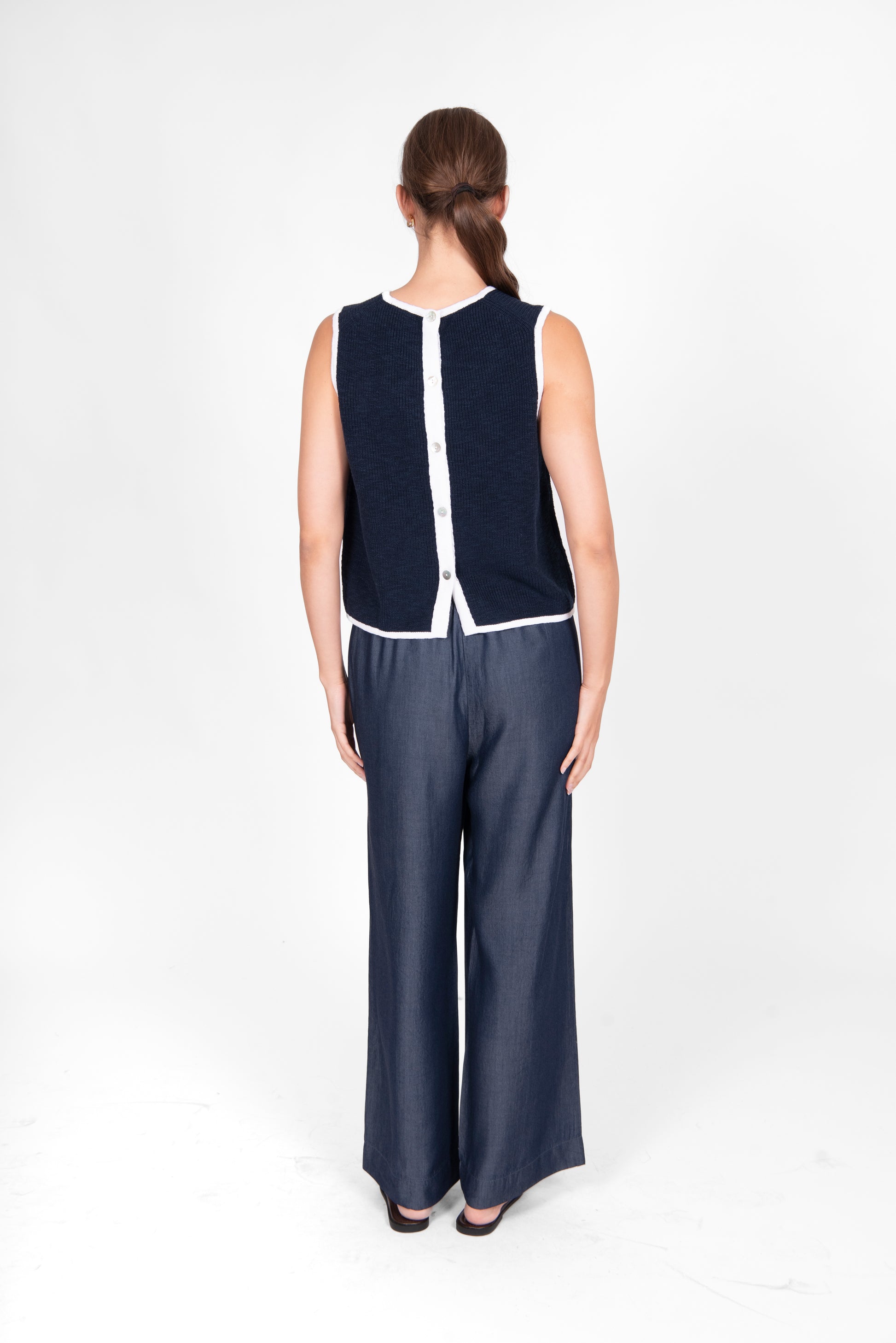 Navy / White