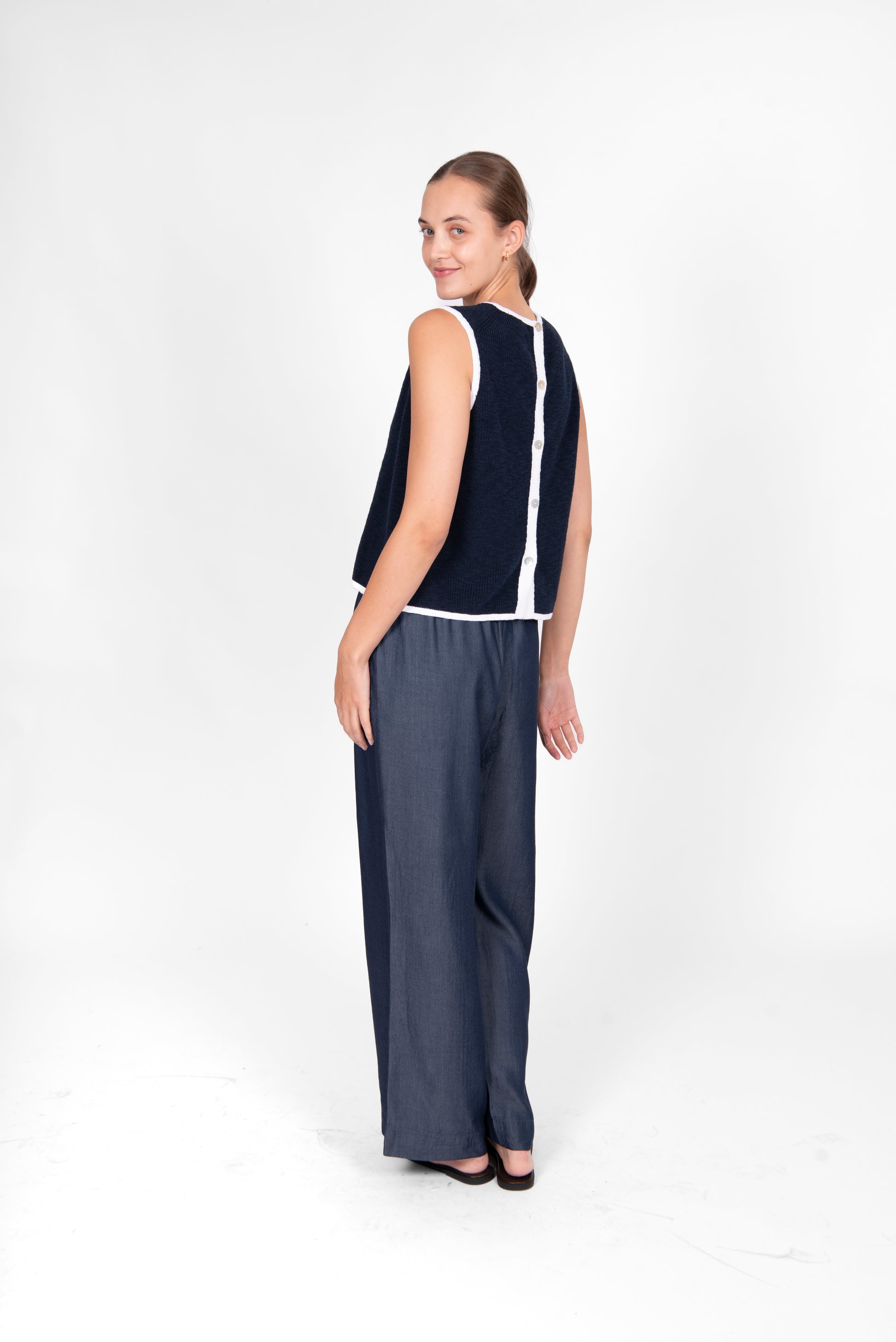 Navy / White