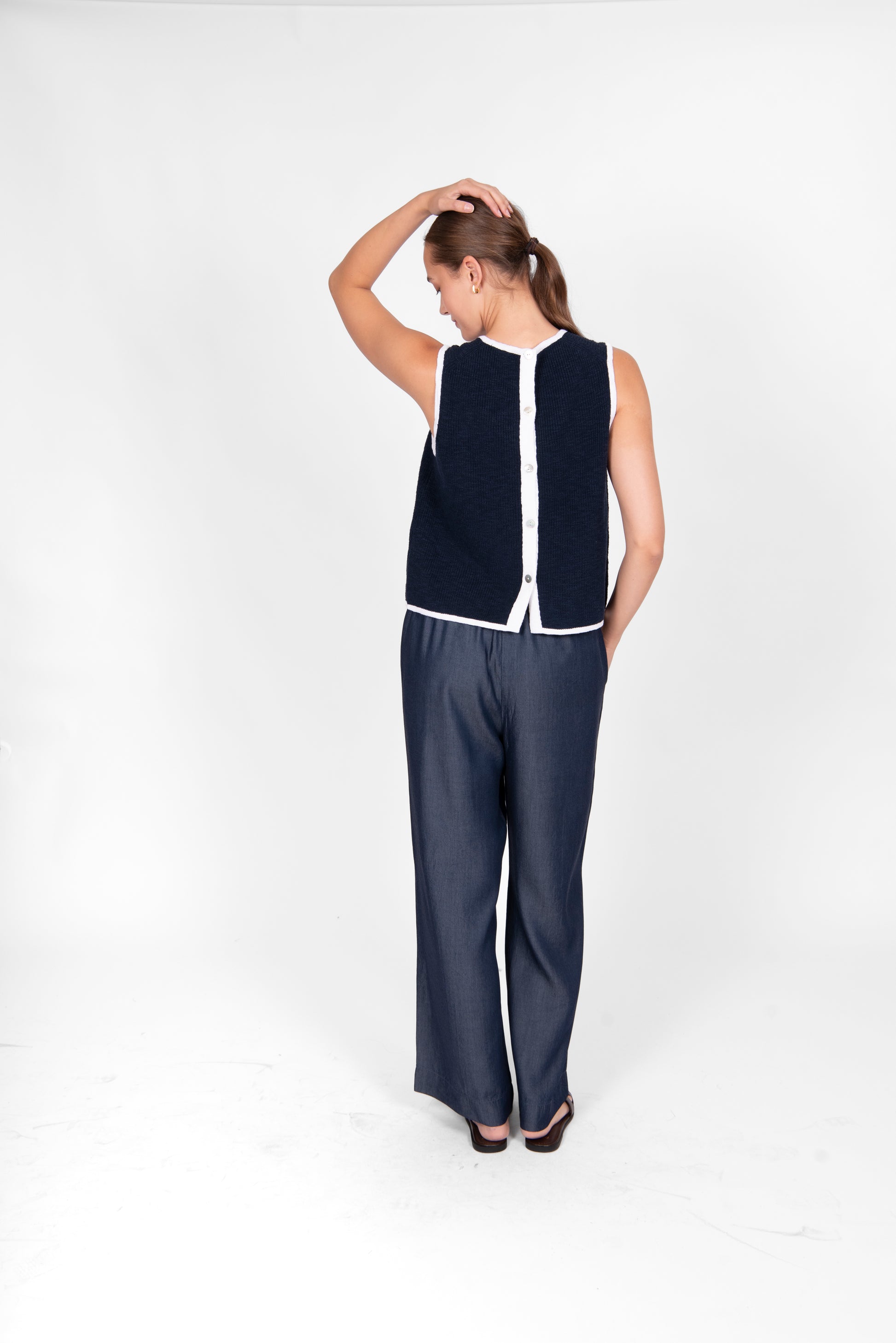 Navy / White
