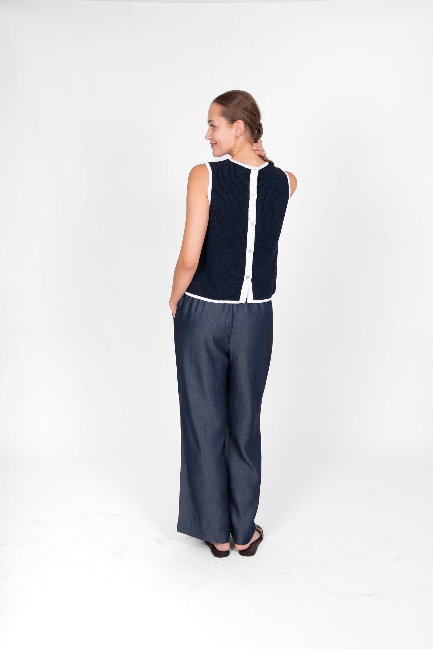 Navy / White
