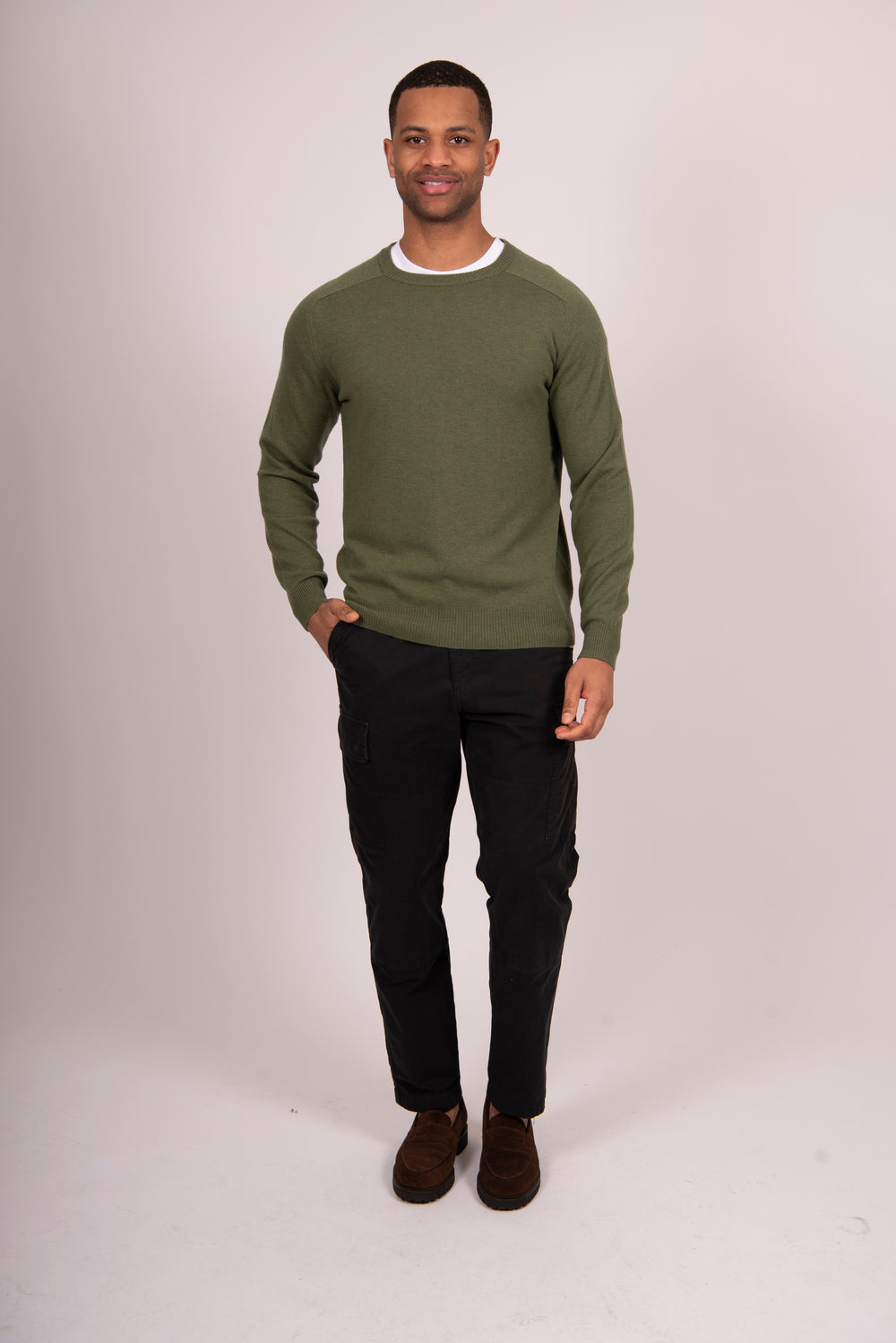 Bridge & Lord - Mens Saddle Shoulder Crew Neck Pullover BL5501