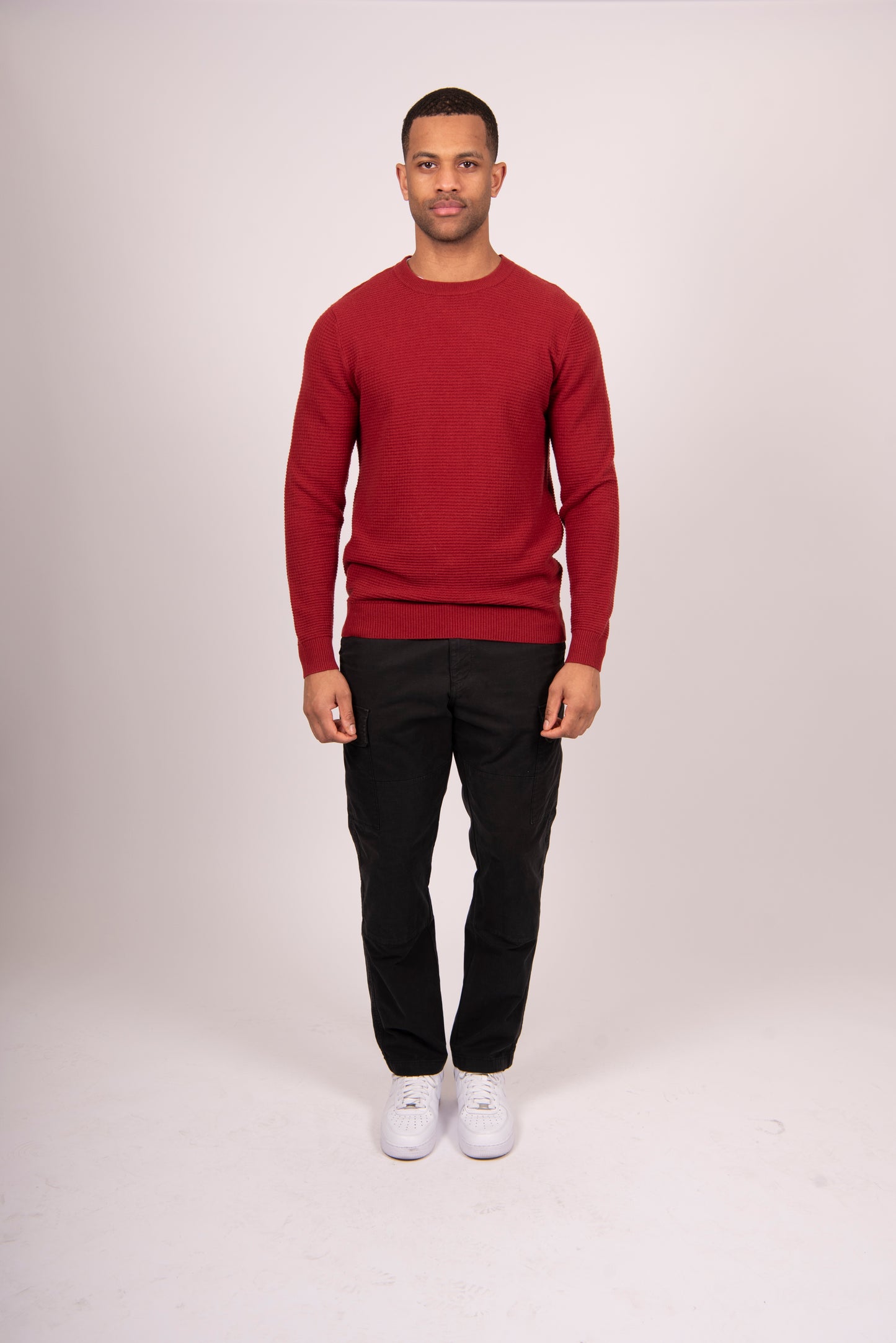 Bridge & Lord - Mens Waffle Sweater with Set in Sleeve BL5502