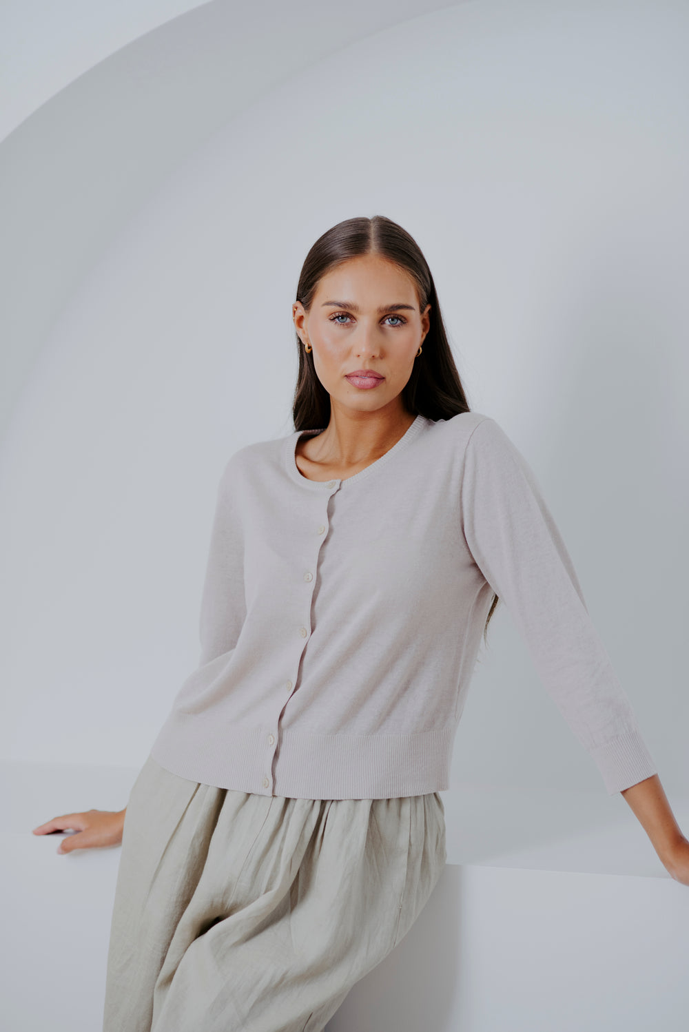 Bridge & Lord - Cardi - Cropped 3/4 Sleeves BL6223