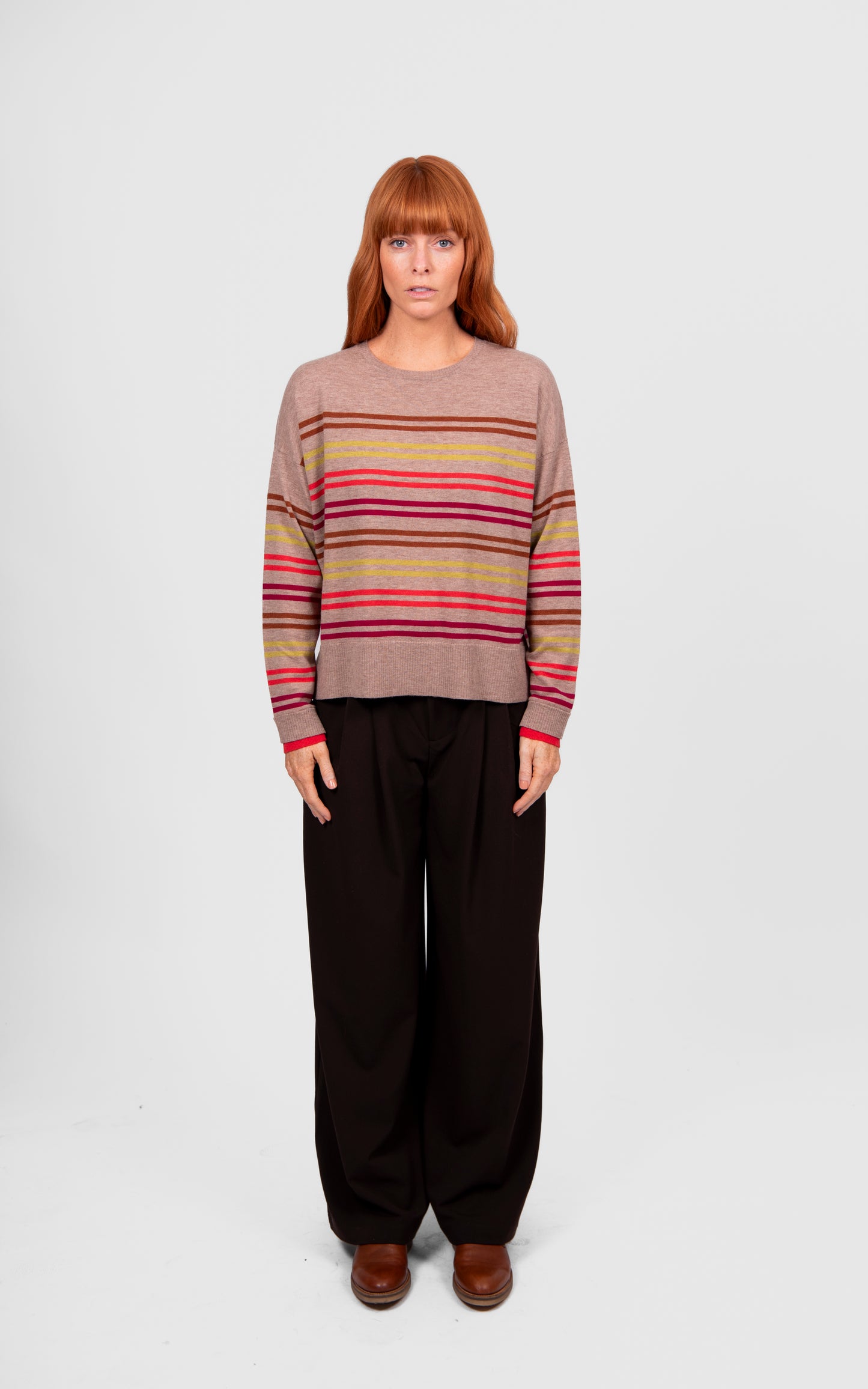 Bridge & Lord - Multi Stripe Relaxed Pullover BL6640