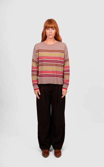Bridge & Lord - Multi Stripe Relaxed Pullover BL6640