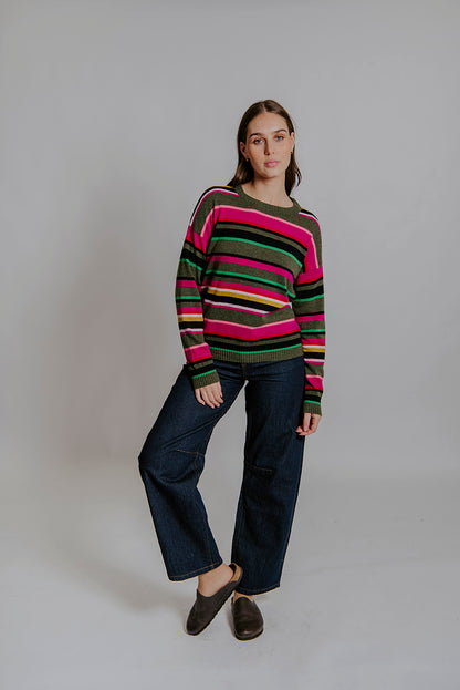 Olive Multi Stripe