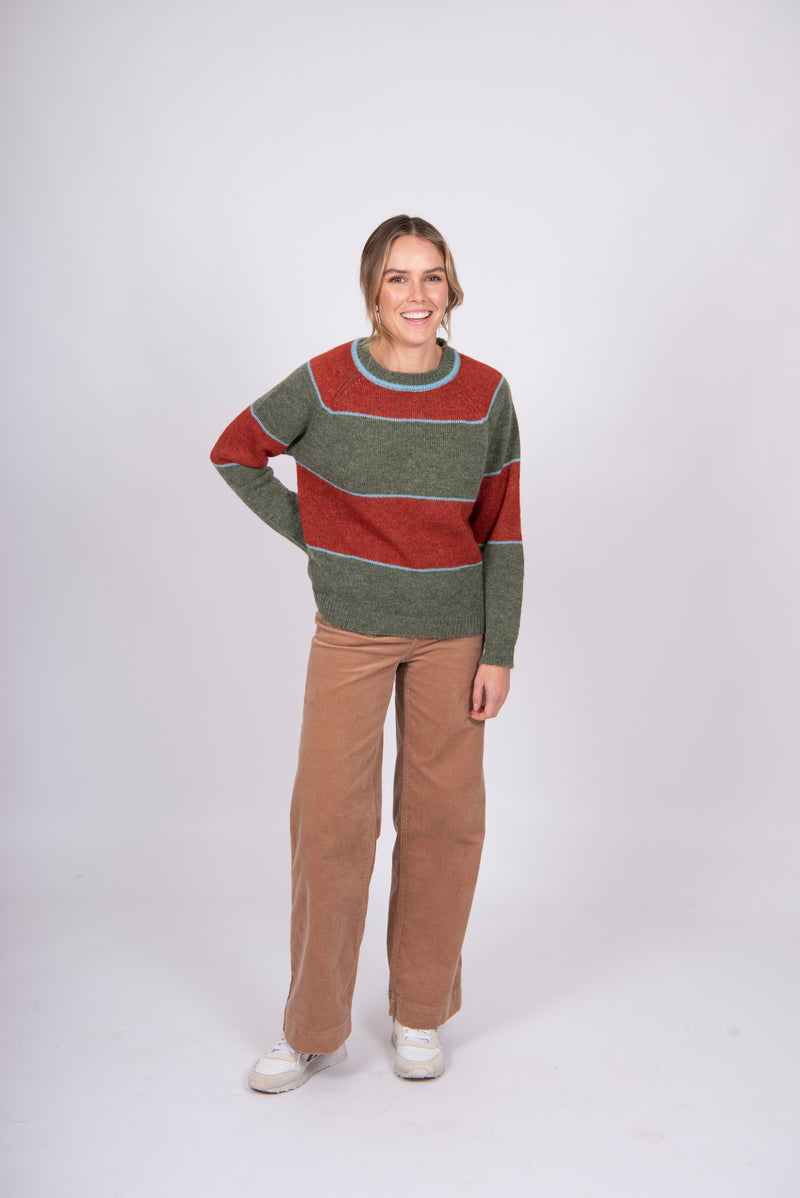 Fields - Mohair Block Stripe Pullover FK5017