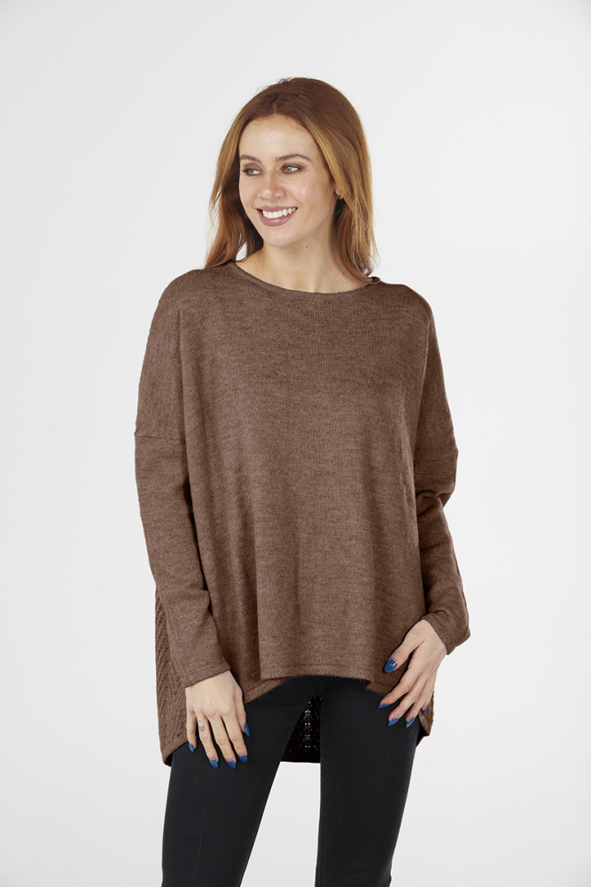 » FK3014 TEXTURED SLOUCH PULLOVER